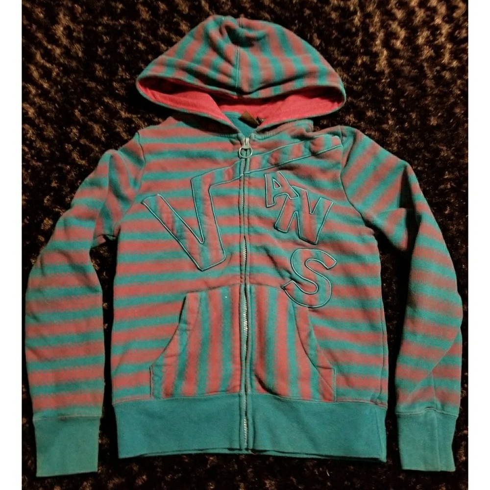 Dark maroon Vans zip hoodie